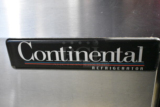 Continental SW48 Stainless Steel Commercial 2 Door Undercounter Cooler on Commercial Casters. 115 Volts, 1 Phase. Tested and Working! - Image 3 of 7