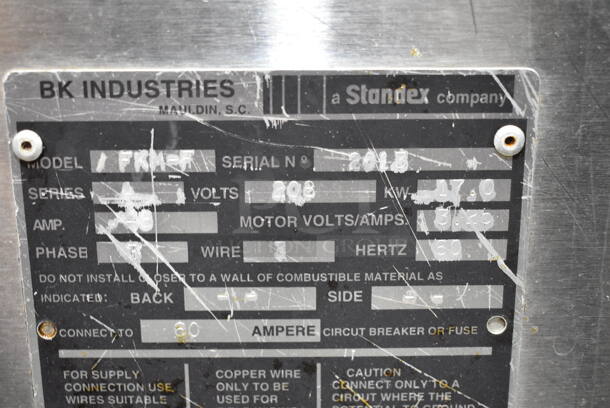 BKI FKM-F Stainless Steel Commercial Floor Style Pressure Fryer on Commercial Casters. 208 Volts, 3 Phase.  - Image 7 of 7