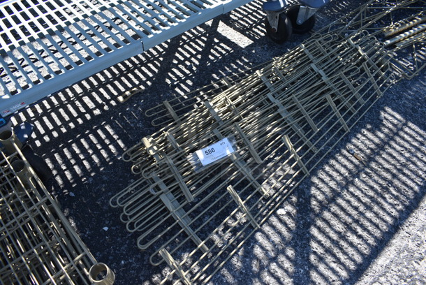 ALL ONE MONEY! Lot of Tan Pieces for Wire Shelves Including Bumpers and Brackets - Image 2 of 5