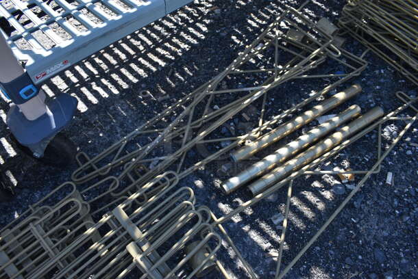 ALL ONE MONEY! Lot of Tan Pieces for Wire Shelves Including Bumpers and Brackets - Image 3 of 5