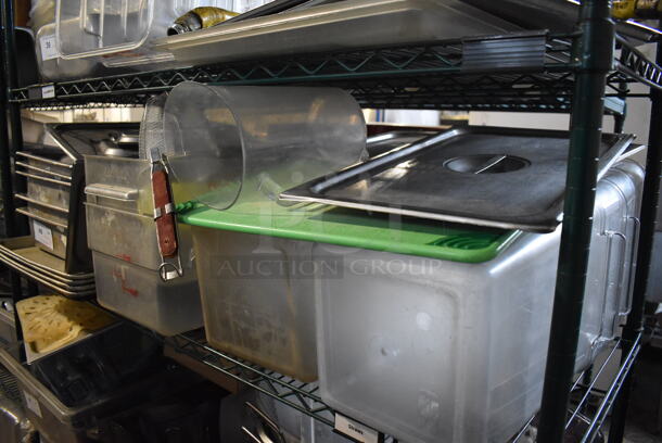 ALL ONE MONEY! Tier Lot of Various Items Including Poly Bins, Baking Pans and Stainless Steel Drop In Bins - Image 6 of 6