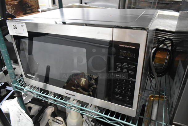 Panasonic NN-SC668S Metal Countertop Microwave Oven w/ Plate. 120 Volts, 1 Phase.  - Image 2 of 5