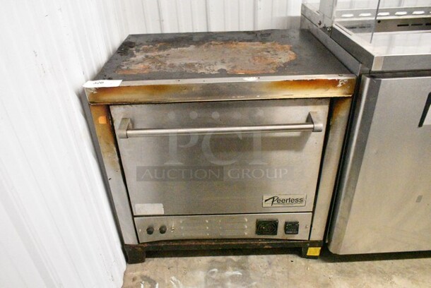 Peerless Stainless Steel Commercial Pizza Oven w/ Broken Cooking Stones.  - Image 1 of 6