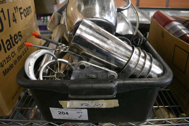 ALL ONE MONEY! Lot of Various Metal Items In Black Poly Bus Bin! - Image 4 of 5