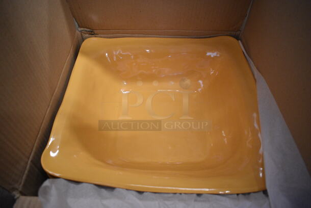 3 BRAND NEW IN BOX! Orange Poly Bowls. 15x15x5. 3 Times Your Bid!