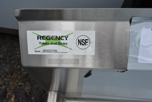 BRAND NEW SCRATCH AND DENT! Regency 600DDT48L 16 Gauge 4' Soiled / Dirty Dish Table - Left Drainboard - Image 5 of 5