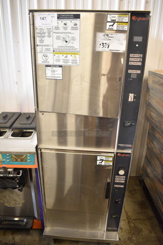 2016 Groen SSB-5G Stainless Steel Commercial Natural Gas Powered Double Deck Steam Cabinet. 58,000 BTU. 