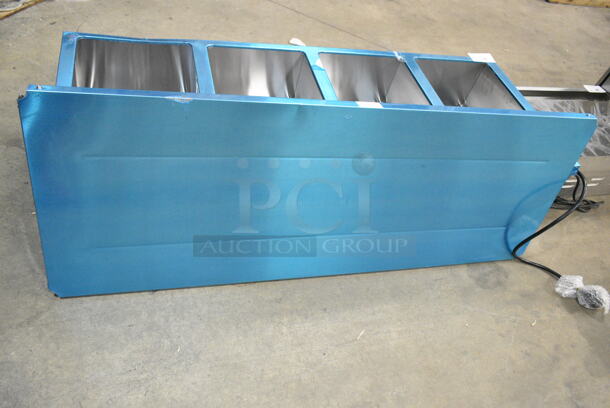 BRAND NEW SCRATCH AND DENT! 2024 Avantco 177STE4SA Stainless Steel Four Pan Open Well Electric Steam Table with Undershelf. 120 Volts, 1 Phase. Cannot Test Due To Plug Style - Image 3 of 8