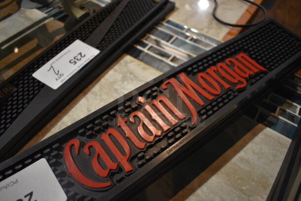 6 Captain Morgan Black Bar Mats. 20.5x3.5x0.5. 6 Times Your Bid! (bar) - Image 2 of 3