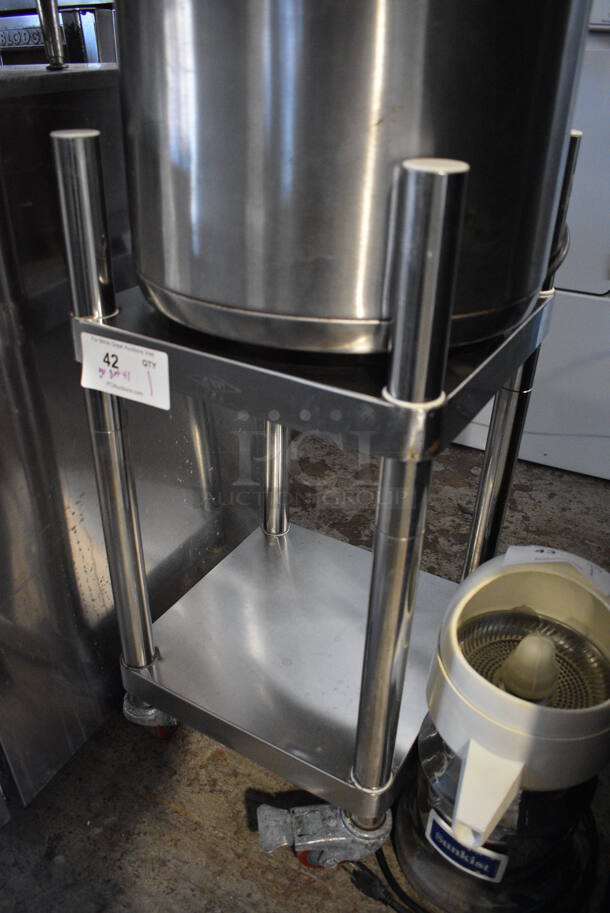 Stainless Steel Commercial Rice Cooker Equipment Stand w/ Stainless Steel Under Shelf on Commercial Casters. Goes GREAT w/ Lot 42! 14.5x14.5x30 - Image 2 of 3