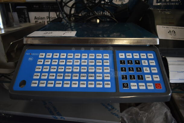 BRAND NEW SCRATCH AND DENT! AvaWeigh 334PCS60T Stainless Steel 60 lb. Digital Price Computing Scale with Tower. Tested and Working! - Image 3 of 7