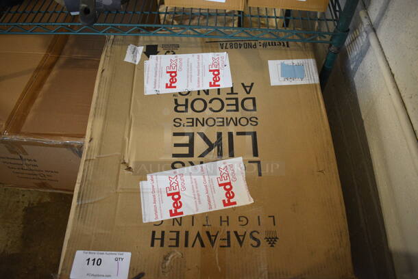 BRAND NEW SCRATCH AND DENT! Safavieh Lighting Black Metal Light Fixture.  - Image 5 of 5