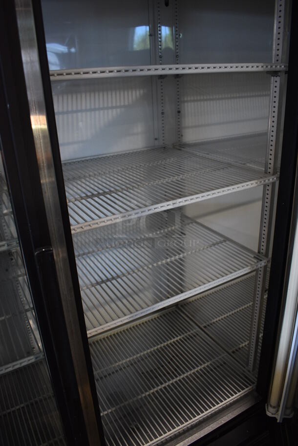 True GDM-72 Metal Commercial 2 Door Reach In Cooler Merchandiser w/ Poly Coated Racks. 115 Volts, 1 Phase. 78x30x80. Tested and Working! - Image 5 of 7