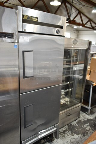 True T-23F-2 Stainless Steel Commercial 2 Half Size Door Reach In Freezer on Commercial Casters. 115 Volts, 1 Phase. Tested and Powers On But Does Not Get Cold