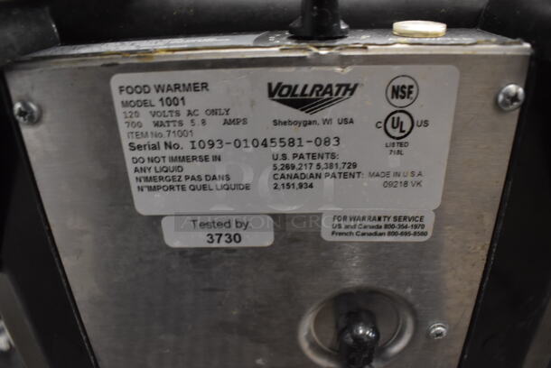 Vollrath 1001 Cayenne Stainless Steel Commercial Countertop Food Warmer. 120 Volts, 1 Phase. 13.5x22x8.5. Tested and Does Not Power On - Image 5 of 5