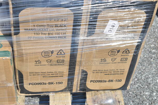 PALLET LOT of 33 BRAND NEW Boxes Including 130WBKSPOONH Choice Black Heavy Weight Wrapped Plastic Teaspoon - 1000/Case, 129MCS28B Choice 28 oz. Black Rectangular Microwavable Heavy Weight Container with Lid 8 3/4" x 6 1/4" x 1 3/4" - 150/Case, 2 Box 128HD8COMBO ChoiceHD 8 oz. Microwavable Translucent Plastic Deli Container and Lid Combo Pack - 240/Case, 129MCS242CB Choice 30 oz. Black 8 3/4" x 6" x 2 3/4" 2-Compartment Rectangular Microwavable Heavy Weight Container with Lid - 150/Case, 2 Box 130WHSPOONH Choice White Heavy Weight Plastic Teaspoon - 1000/Case, 130BKFKSNH Choice Black Heavy Weight Wrapped Plastic Cutlery Pack with Napkin - 500/Case, 500TO993C3 Choice 9" x 9" x 3" Microwaveable 3-Compartment Black / Clear Plastic Hinged Container - 100/Case, 795PTOBK8 Choice Black Microwavable Folded Paper #8 Take-Out Container 6" x 4 3/4" x 2 1/2" - 300/Case, 127P2C Choice Clear Plastic Souffle Cup / Portion Cup - 2 oz. - 2500/Case, 4 Box 130BFORKWP Choice Individually Wrapped Medium Weight Black Plastic Fork - 1000/Case, 795PTOKFT8 Choice Kraft Microwavable Folded Paper #8 Take-Out Container 6" x 4 3/4" x 2 1/2" - 300/Case, 612D3COMP Choice 8 1/2"x 6 3/8" 3-Compartment Oblong Foil Take-Out Container with Board Lid - 250/Case, 795PTOBK8 Choice Black Microwavable Folded Paper #8 Take-Out Container 6" x 4 3/4" x 2 1/2" - 300/Case, 127CH04 Choice 4 oz. Clear RPET Hinged Deli Container - 400/Case, 347BP10C3BK Choice 10 1/4" 3-Compartment Black Plastic Plate - 500/Case. 33 Times Your Bid!  - Image 6 of 12