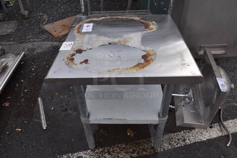 Stainless Steel Commercial Equipment Stand w/ Under Shelf. 24x24x26