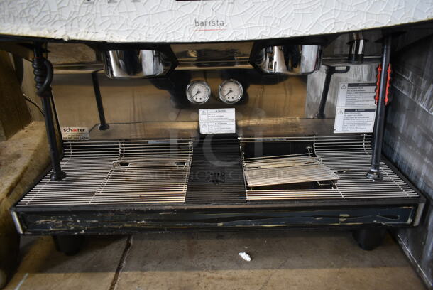 2018 Schaerer Barista Stainless Steel Commercial Countertop 2 Group Espresso Machine w/ 2 Steam Wands and 2 Hoppers. 208/240 Volts, 1 Phase. See Pictures For Cracked Control Panel. - Image 5 of 6