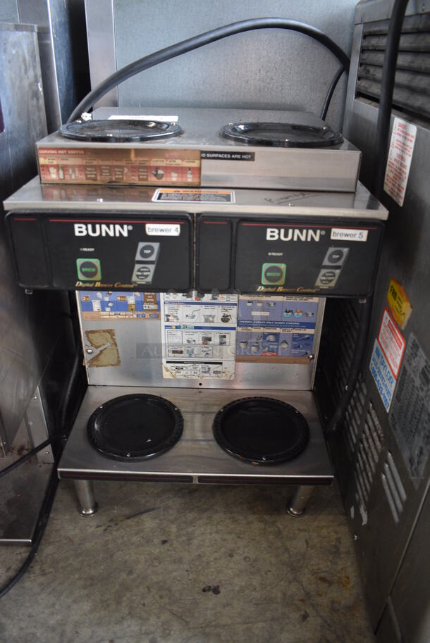 Bunn Stainless Steel Commercial Countertop 4 Burner Coffee Machine. 16x18x23