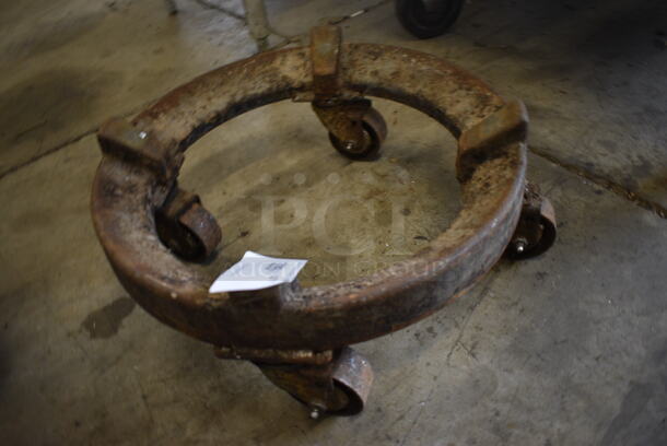 Metal Commercial Mixing Bowl Dolly on Commercial Casters. 16.5x16.5x7 - Image 3 of 4