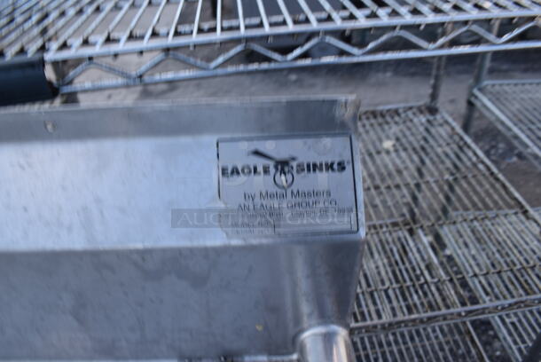 Stainless Steel Commercial 3 Bay Sink w/ Right Side Drain Board. 74x26x42. Bays 16x19x13. Drain Board 19x23x1 - Image 6 of 6