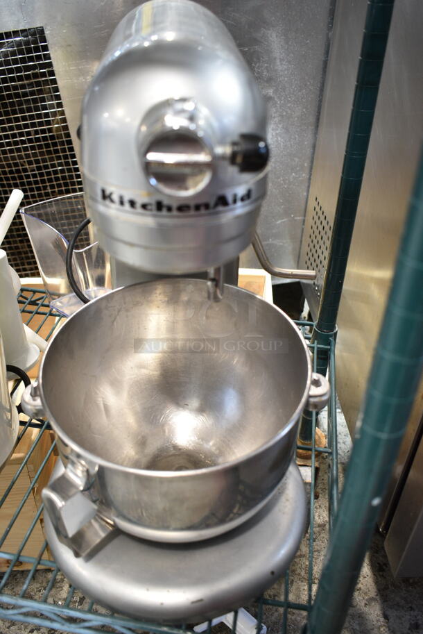 KitchenAid KG25H0XMC Metal Countertop 5 Quart Planetary Dough Mixer w/ Stainless Steel Mixing Bowl, 2 Whisks, Paddle, Dough Hook and Pastry Attachments. Tested and Does Not Power On - Image 7 of 11