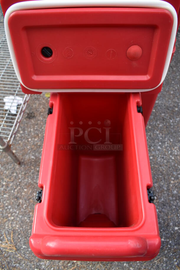 2 Cambro 500LCD Red Poly Insulated Beverage Holder Dispensers. 9x16.5x24. 2 Times Your Bid! - Image 10 of 12