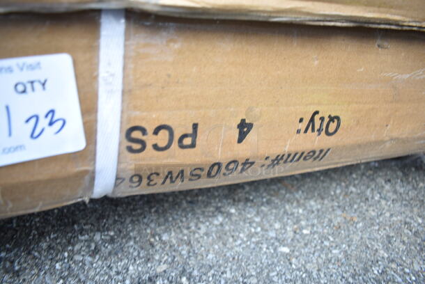 3 BRAND NEW SCRATCH AND DENT! Items; 2 Regency 460SW3648 Spec Line 36" x 48" NSF Stainless Steel Wire Shelf, Regency 460EG1842 18" x 42" NSF Green Epoxy Wire Shelf. 3 Times Your Bid! May Be Missing Pieces.  - Image 5 of 6