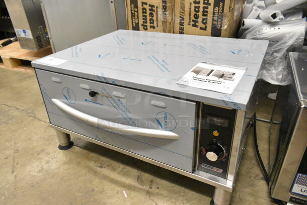 BRAND NEW SCRATCH AND DENT! 2024 ServIt 423WDSFS1 Stainless Steel Commercial Single Freestanding Drawer Warmer. 120 Volts, 1 Phase. Tested and Working! - Image 3 of 7