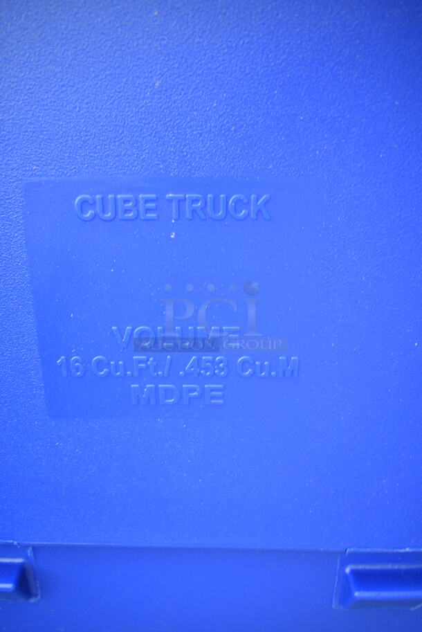 BRAND NEW SCRATCH AND DENT! Lavex Blue Poly 16 cu. ft. Cube Truck. - Image 6 of 6