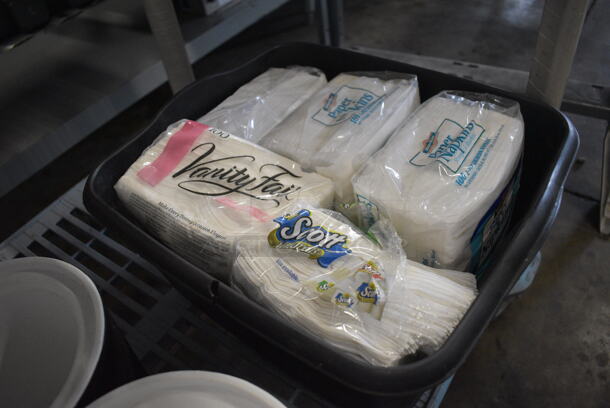 ALL ONE MONEY! Lot of Various Napkins in Black Bin! - Image 2 of 3