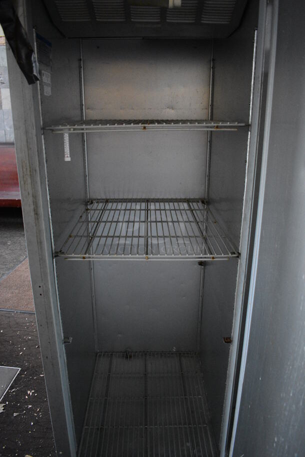 Beverage Air EF24-1AS Stainless Steel Commercial Single Door Reach In Cooler on Commercial Casters. BUYER MUST REMOVE. 115 Volts, 1 Phase. 25.5x34x84. Item Was in Working Condition on Last Day of Business. (Susquehanna Ale House) - Image 4 of 5
