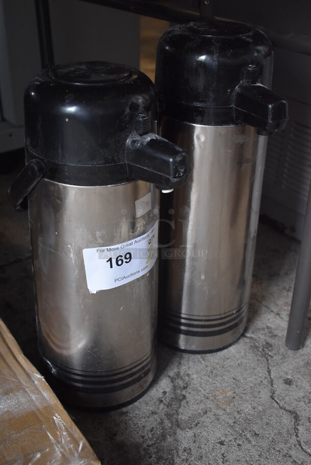 2 Metal Air Pots. 2 Times Your Bid!