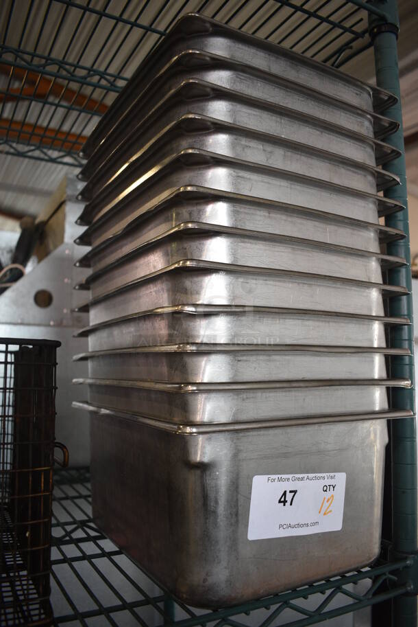12 Stainless Steel 1/2 Size Drop In Bins. 1/2x6. 12 Times Your Bid! - Image 2 of 4