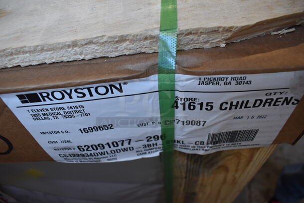 BRAND NEW IN CRATE! Royston 62091077-296 Gray Wood Pattern Cabinet. 12x29x26 - Image 5 of 9