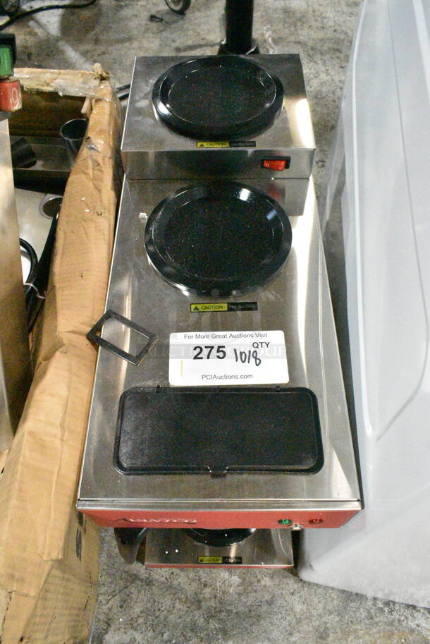 BRAND NEW SCRATCH AND DENT! Avantco 177CMA1L2U Automatic Coffee Maker with 3 Decanter Warmers. 120 Volts, 1 Phase.  - Image 3 of 6