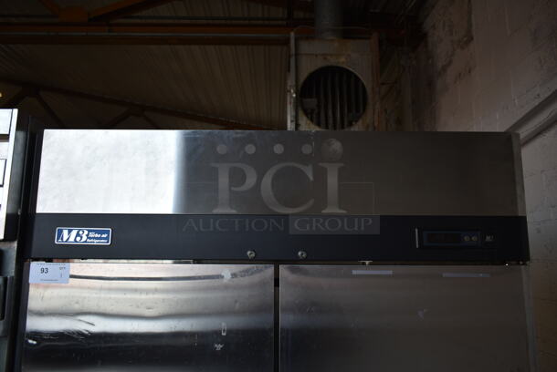 Turbo Air M3R47-2 Stainless Steel Commercial 2 Door Reach In Cooler w/ Poly Coated Racks on Commercial Casters. 115 Volts, 1 Phase. Tested and Powers On But Does Not Get Cold - Image 2 of 7
