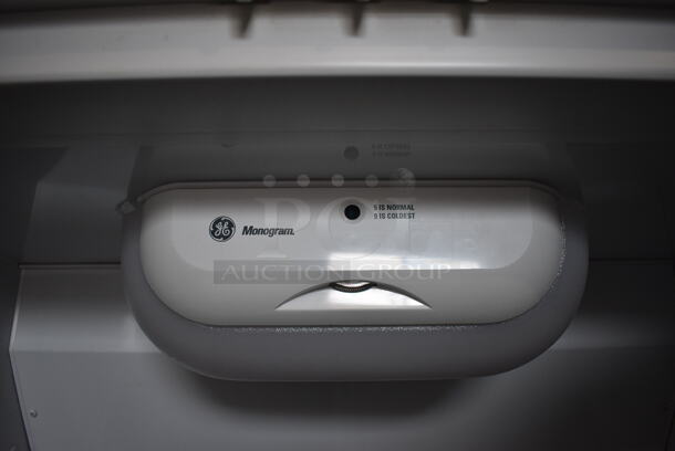 GE Monogram Wood Pattern Single Door Cooler. 36x27x83. Tested and Powers On But Temps at 56 Degrees - Image 5 of 5