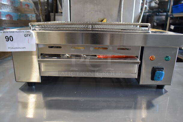 BRAND NEW SCRATCH AND DENT! 2022 Hoocoo IBG-18 Stainless Steel Commercial Countertop BBQ Barbecue Grill. 110 Volts, 1 Phase. Tested and Working! - Image 5 of 10