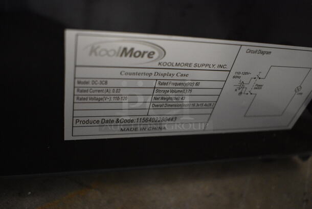 BRAND NEW! KoolMore Model DC-3CB Metal Commercial Countertop Dry Merchandiser Display Case. 16x15x28. Tested and Lights Power On - Image 6 of 6