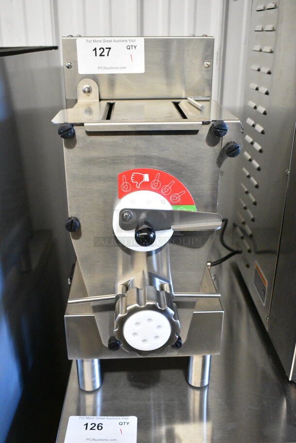 BRAND NEW SCRATCH AND DENT! Estella 348PEM4 Stainless Steel Commercial Countertop Pasta Extruder Machine. 110 Volts, 1 Phase. Tested and Working! - Image 2 of 8