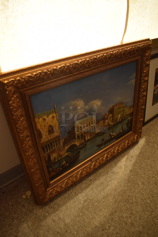 Framed Canvas Painting Reproduction of Bacino di San Marco by Giovanni Antonio Canaletto From Art Dealer Ed Mero! - Image 2 of 7