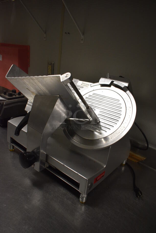 Avantco SL300C Stainless Steel Commercial Countertop Automatic Meat Slicer / Blade Sharpener. 110-120 Volts, 1 Phase. 24x20x19. Item Was in Working Condition on Last Day of Business. (kitchen) - Image 2 of 10