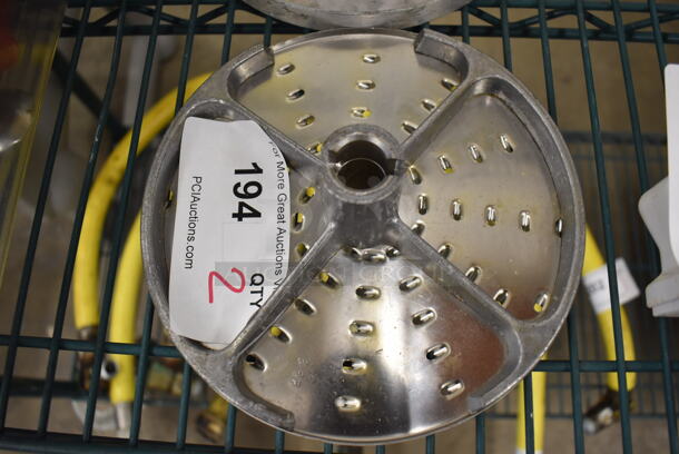 2 Robot Coupe Metal Commercial Food Processor Blades; GR 8 and ES 3 1/8". 7.5x7.5x2. 2 Times Your Bid! - Image 2 of 5