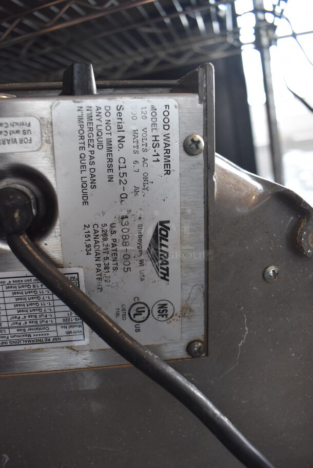Vollrath Cayenne HS-11 Stainless Steel Commercial Countertop Soup Kettle Food Warmer w/ Lid. Does Not Have Drop In. 120 Volts, 1 Phase. Tested and Working! - Image 6 of 6