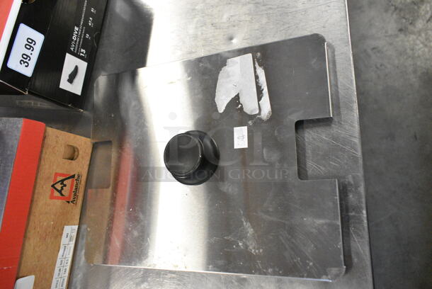 TIER LOT of Various BRAND NEW SCRATCH AND DENT! Items Including Metal Rotisserie Basket Spit, Royal ROY209 Egg Poacher Pot, Fryer Lid, Metal Piece - Image 8 of 10