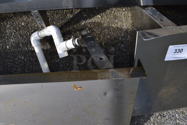 Stainless Steel Shelf w/ Wall Mount Shelf. 60x15x14 - Image 3 of 3