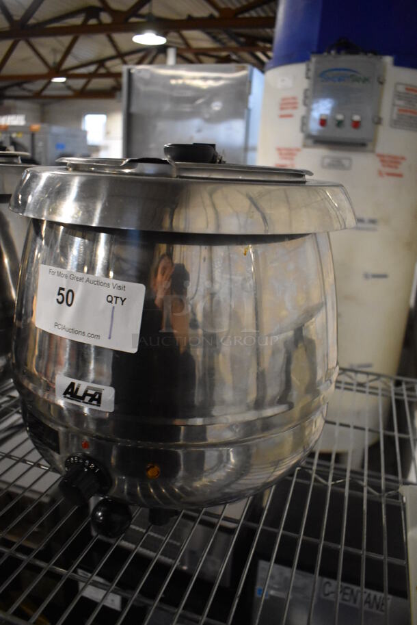 Alfa SW10SS Stainless Steel Commercial Countertop Soup Kettle Food Warmer. 110 Volts, 1 Phase. 12.5x13x14. Tested and Working! - Image 3 of 5