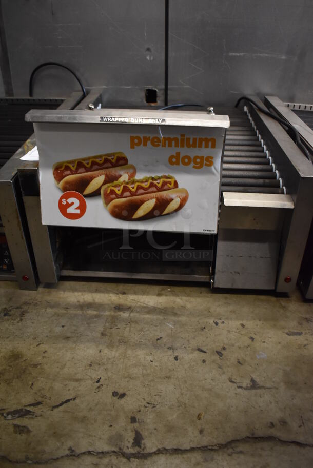 Star 45STBDE Stainless Steel Commercial Countertop Hot Dog Roller w/ Bun Drawer. 120 Volts, 1 Phase. 24x29x12.5. Tested and Working! - Image 2 of 5