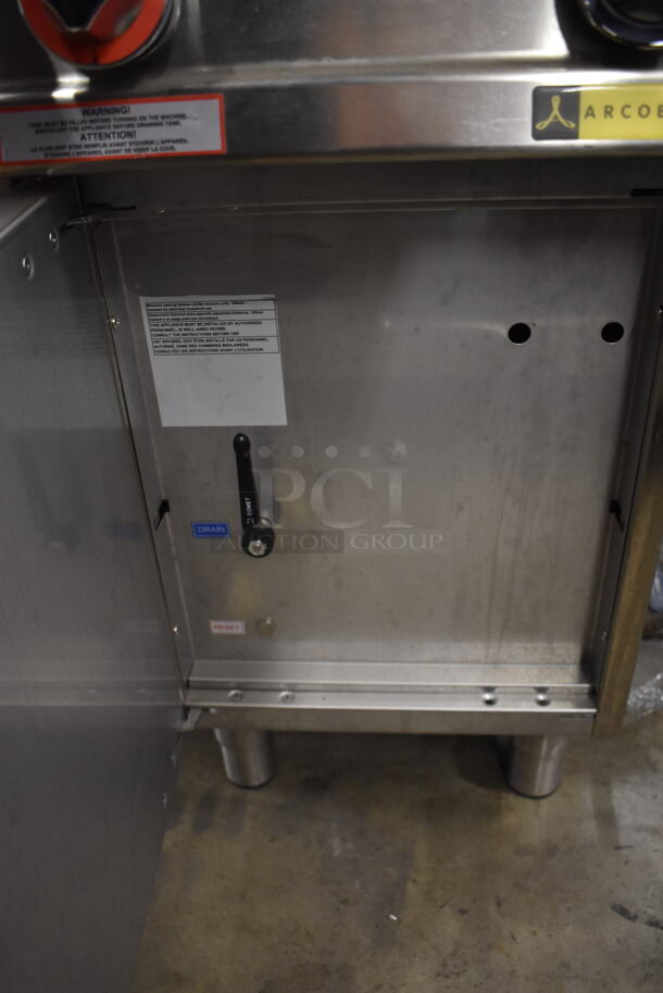 Arcobaleno APCE35 Commercial Stainless Steel Electric Pasta Cooker With 3 Stainless Steel Strainer Baskets on Galvanized Legs. 208V, 3 Phase. - Image 5 of 6